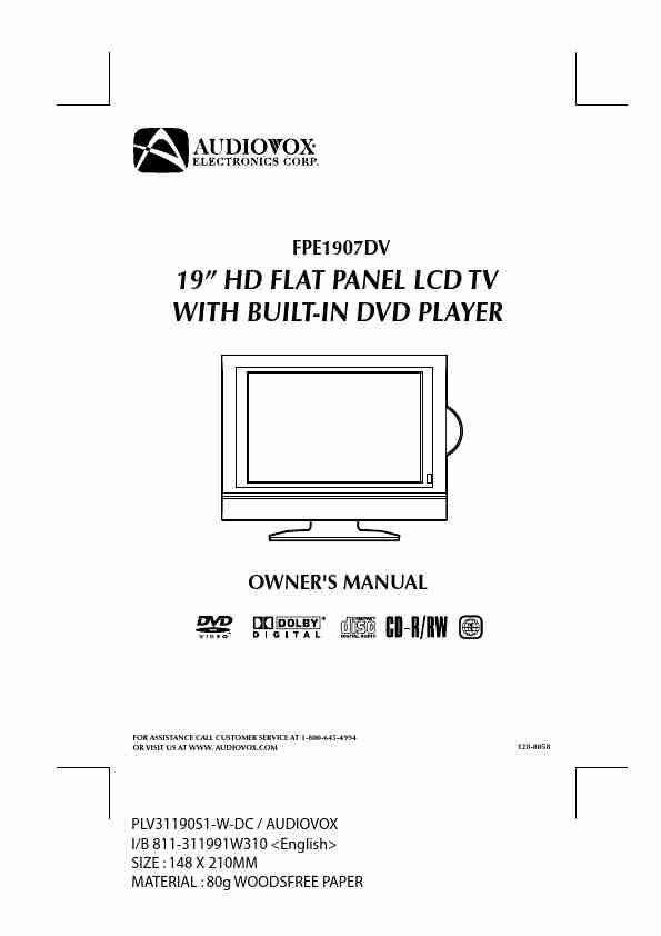 Audiovox Flat Panel Television FPE1907DV-page_pdf